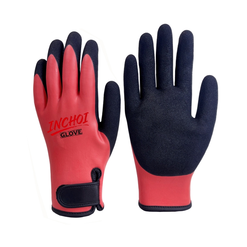 Winter Waterproof Gloves, Double Liner & Sandy Latex
