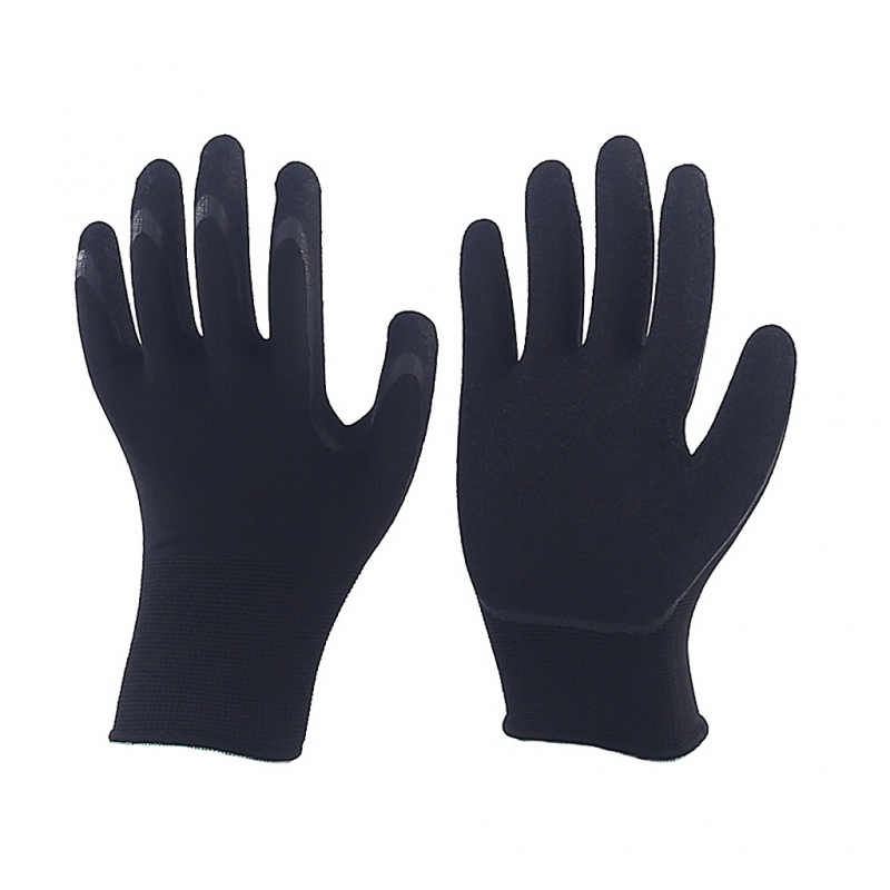 13 GAUGE CRINKLE LATEX COATED GLOVES BLACK 13 GAUGE CRINKLE LATEX COATED GLOVES BLACK