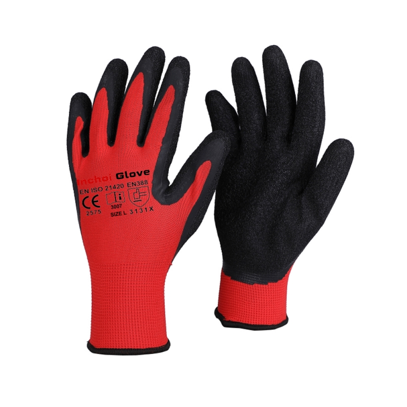 13 GAUGE CRINKLE LATEX COATED GLOVES RED 13 GAUGE CRINKLE LATEX COATED GLOVES RED
