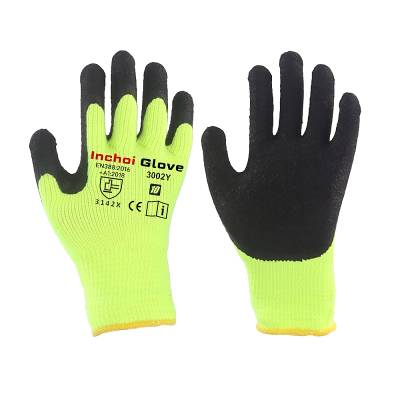 LATEX THERMAL GLOVES WINTER USE YELLOW LATEX THERMAL GLOVES WINTER USE YELLOW