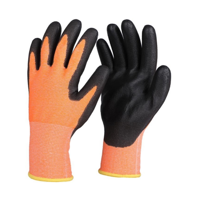 CUT RESISTANT GLOVES WITH PU ORANGE CUT RESISTANT GLOVES WITH PU ORANGE