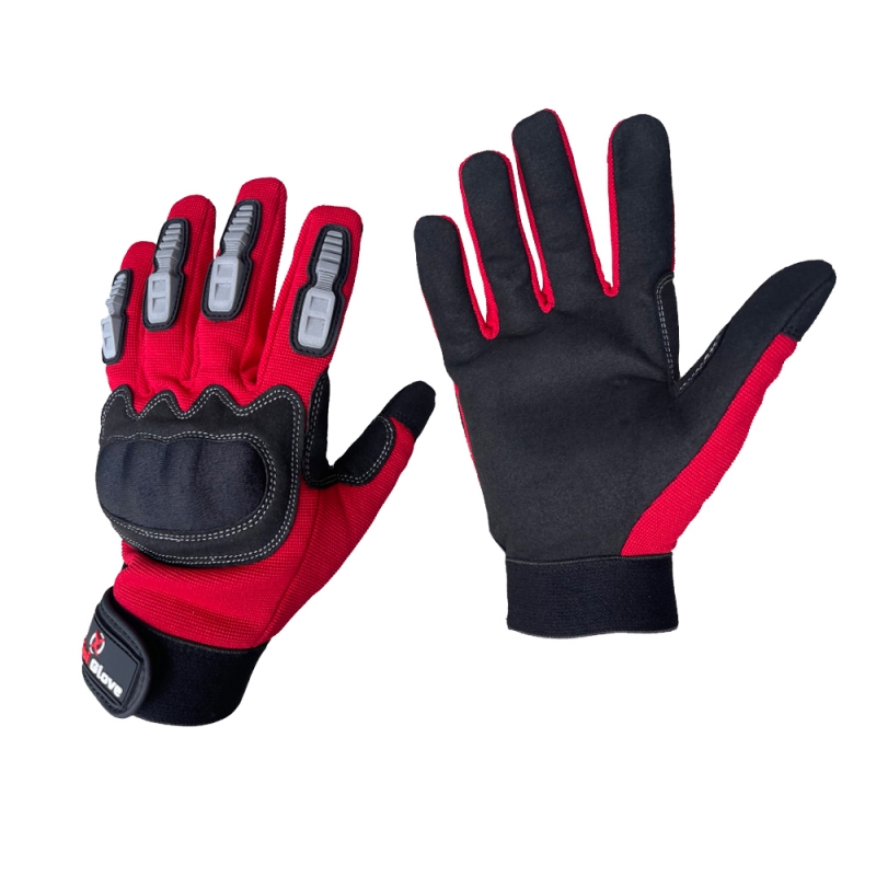 MECHANICAL GLOVES WITH IMPACT PROTECTION RED MECHANICAL GLOVES WITH IMPACT PROTECTION RED