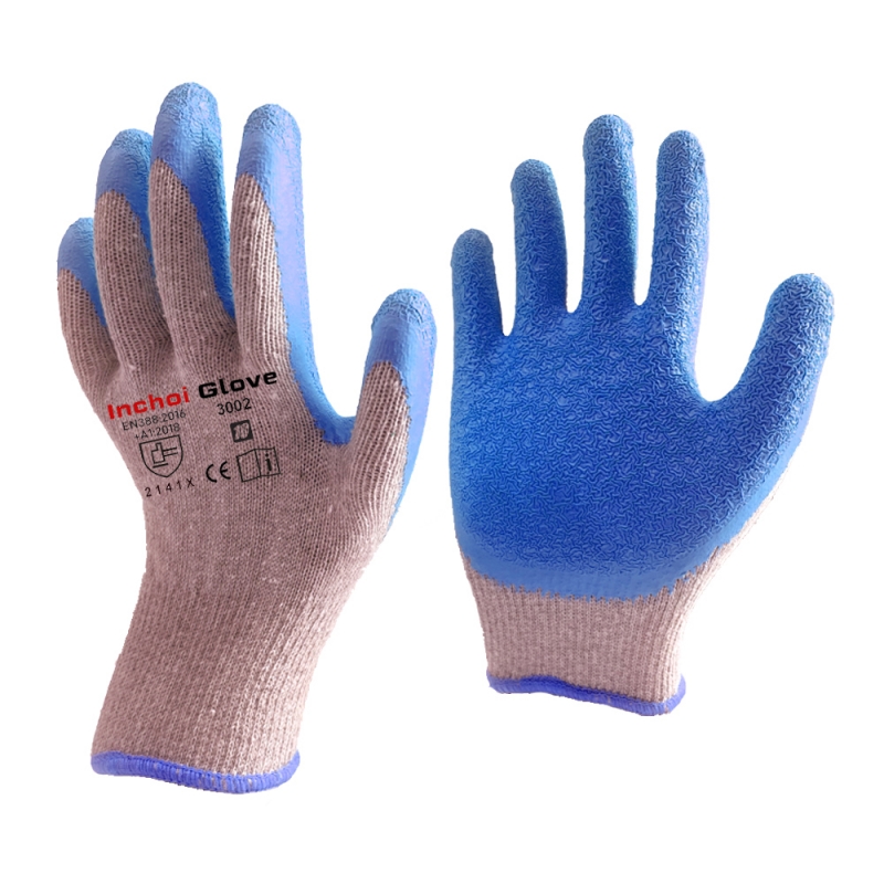 ECONOMIC CRINKLE LATEX COATED GLOVES BLUE ECONOMIC CRINKLE LATEX COATED GLOVES BLUE