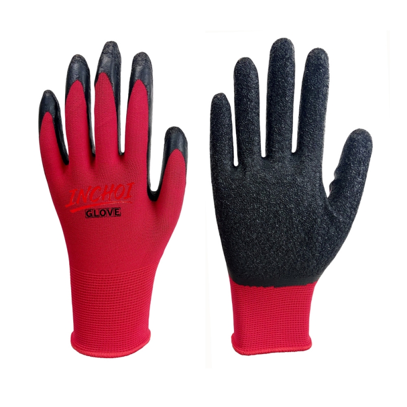13-Gauge Crinkle Latex Work Gloves