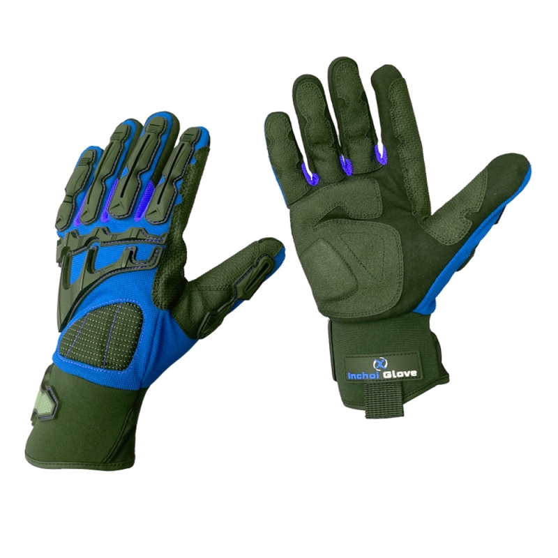 MECHANICAL GLOVES WITH IMPACT PROTECTION BLUE MECHANICAL GLOVES WITH IMPACT PROTECTION BLUE