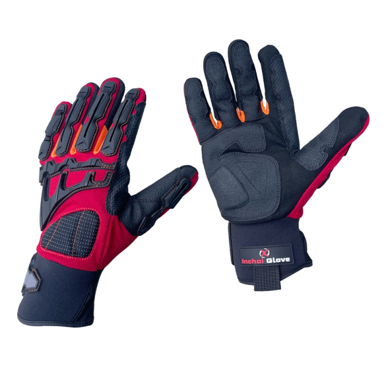 MECHANICAL GLOVES WITH IMPACT PROTECTION RED MECHANICAL GLOVES WITH IMPACT PROTECTION RED