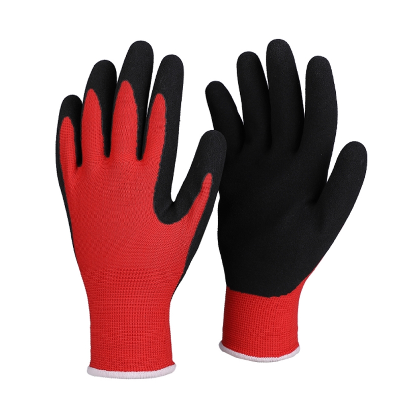 SDANDY LATEX COAED GLOVES RED/BLACK SDANDY LATEX COAED GLOVES RED/BLACK