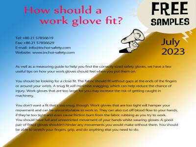 How should a work glove fit?