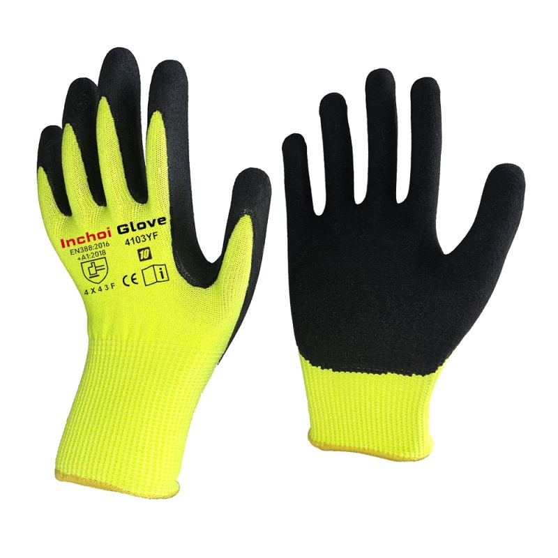 CUT RESISTANT WITH SANDY NITRILE YELLOW CUT RESISTANT WITH SANDY NITRILE YELLOW