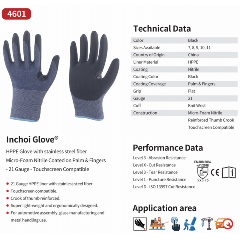 CUT RESISTANT NITRILE 21 GAUGE TOUCHSCREEN CUT RESISTANT NITRILE 21 GAUGE TOUCHSCREEN