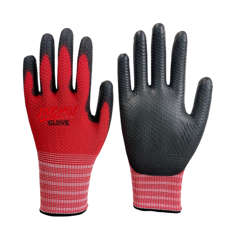 Hexa-Comb Design PU Coated Work Gloves