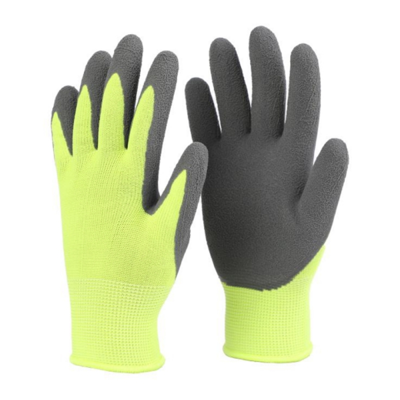 FOAM LATEX COATED GLOVES CANDY YELLOW FOAM LATEX COATED GLOVES CANDY YELLOW
