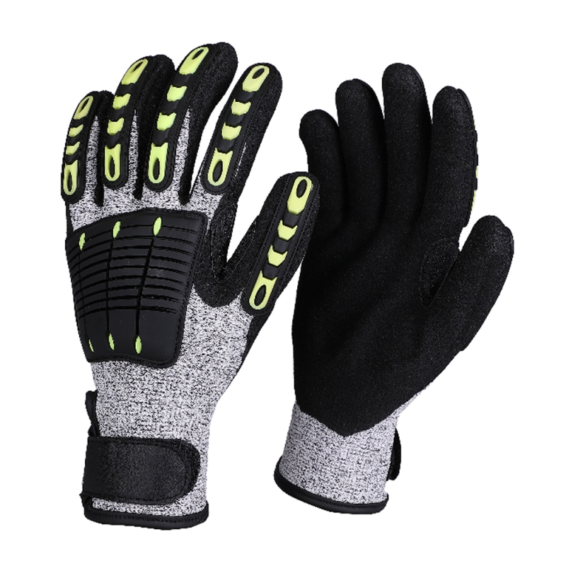 CUT RESISTANT GLOVES TPR & PADDING & VELCRO CUFF CUT RESISTANT GLOVES TPR & PADDING & VELCRO CUFF