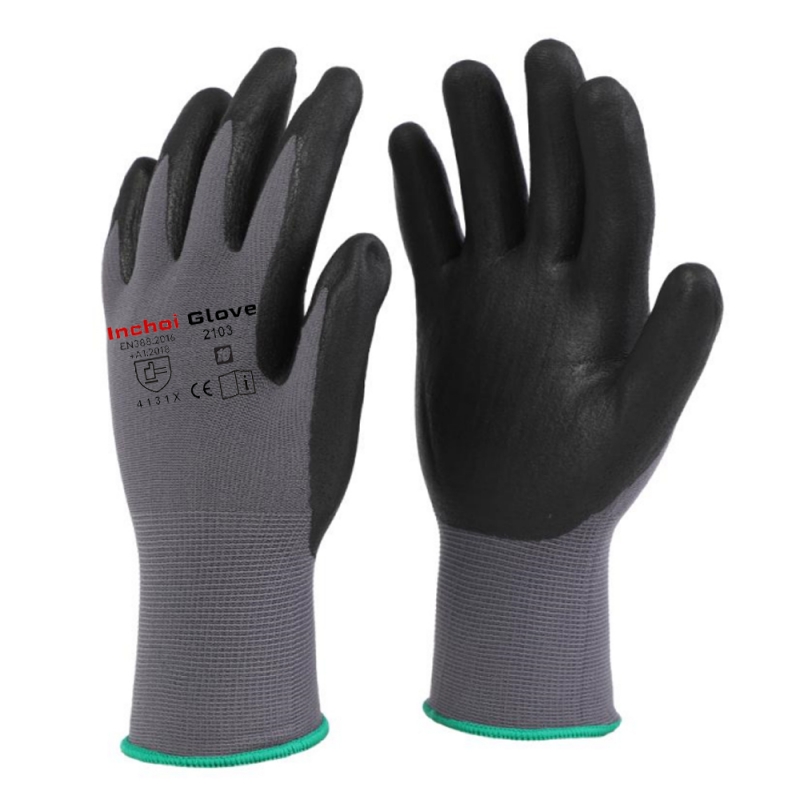MICRO FOAM NITRILE COATED GLOVES GREY/BLACK MICRO FOAM NITRILE COATED GLOVES GREY/BLACK