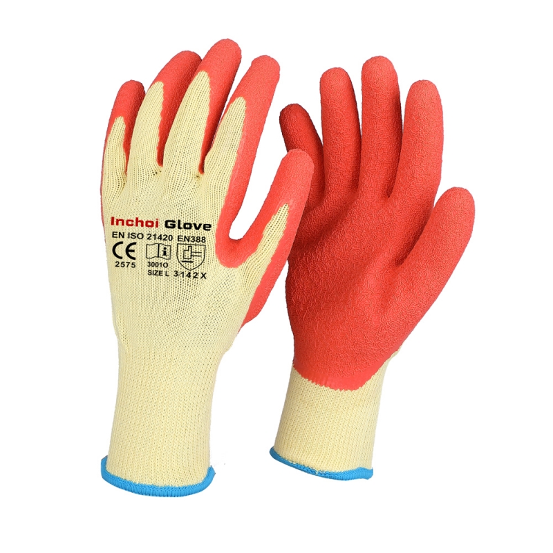 10 GAUGE CRINKLE LATEX COATED GLOVES ORANGE 10 GAUGE CRINKLE LATEX COATED GLOVES ORANGE