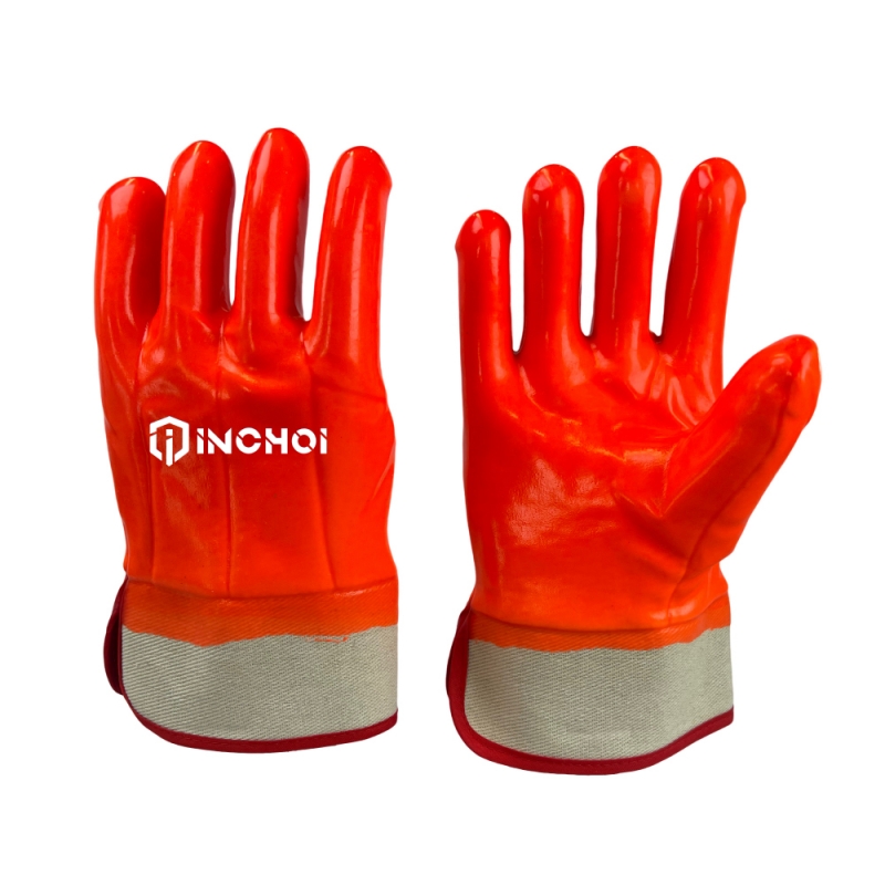 Fluorescent PVC Chemical Gloves