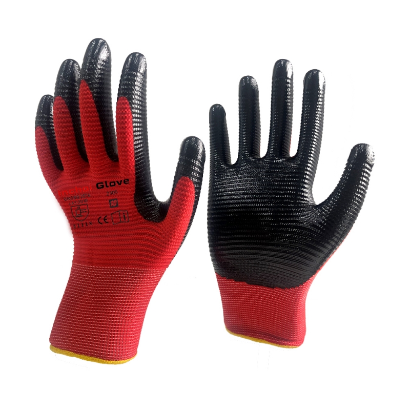 U3 KNIITED NITRILE COATED GLOVES RED U3 KNIITED NITRILE COATED GLOVES RED