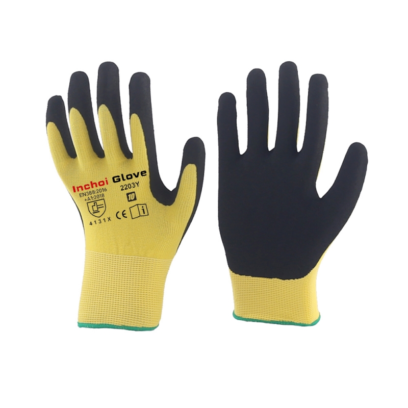 SANDY FOAM NITRILE COATED GLOVES YELLOW SANDY FOAM NITRILE COATED GLOVES YELLOW