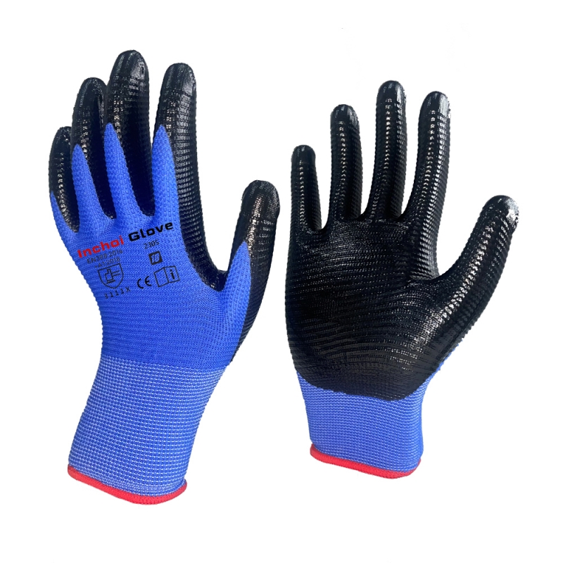 U3 KNITTED NITRILE COATED GLOVES BLUE U3 KNITTED NITRILE COATED GLOVES BLUE