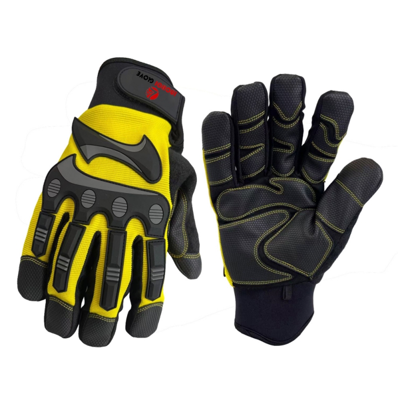 Mechanical Gloves with Knuckle Guard & Reinforced