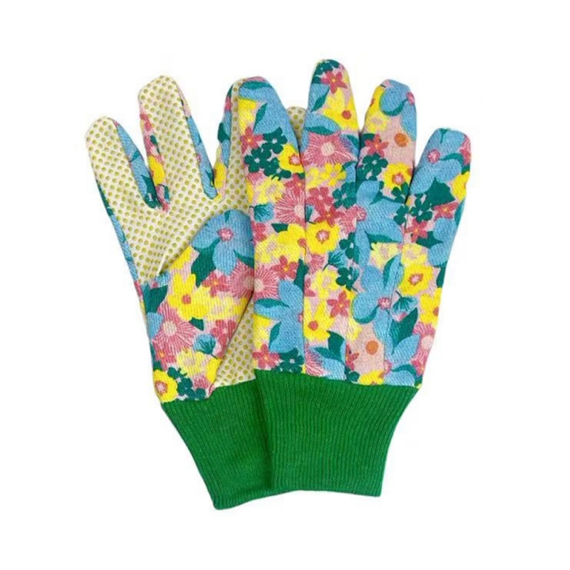 Twill Garden Gloves with Dots