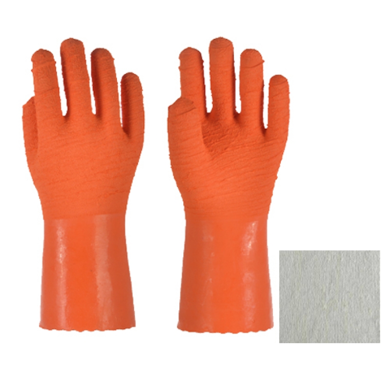 LONG CUFF LATEX COATED GLOVES INTERLOCK LINER