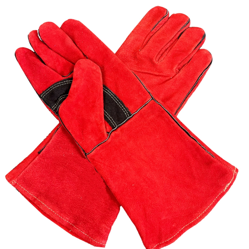 RED LEATHER WELDING GLOVES REINFORCEMENT RED LEATHER WELDING GLOVES REINFORCEMENT
