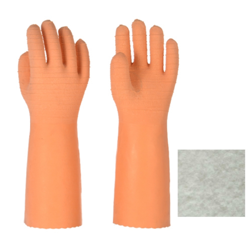 LONG CUFF LATEX COATED GLOVES JERSEY LINER
