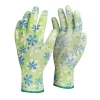 PRINTED FLOWER PU COATED GLOVES