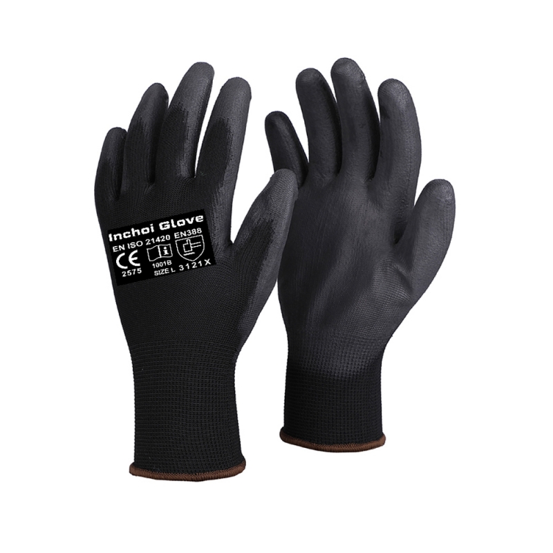 PU COATED GLOVES BLACK PU COATED GLOVES BLACK
