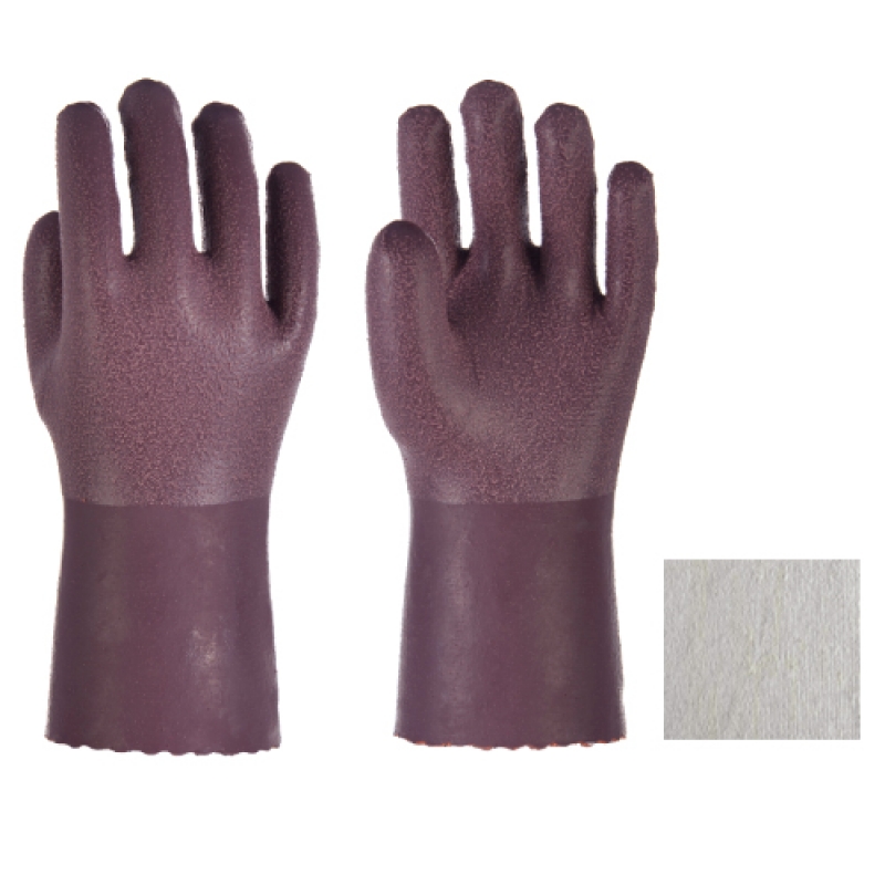 LONG CUFF LATEX COATED GLOVES INTERLOCK LINER