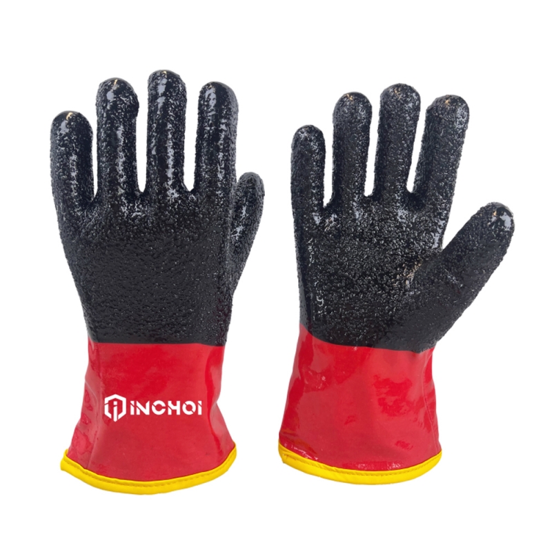 Chemical Resistant PVC Work Gloves Sandy Finish