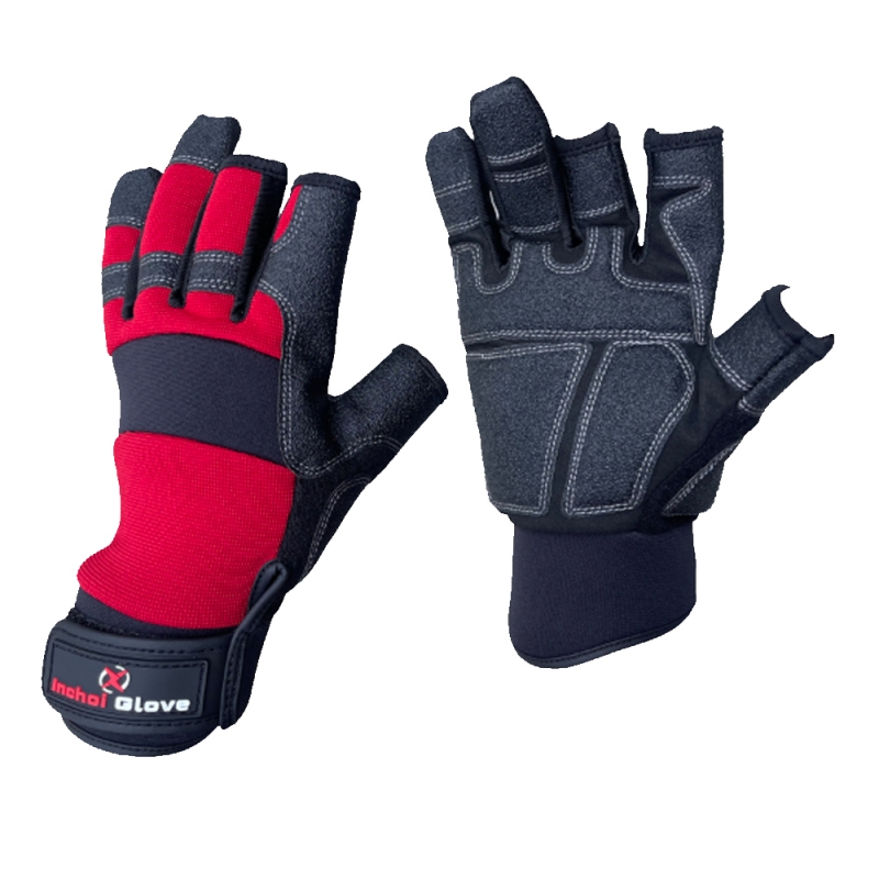 MECHANICAL GLOVES FINGERLESS RED MECHANICAL GLOVES FINGERLESS RED