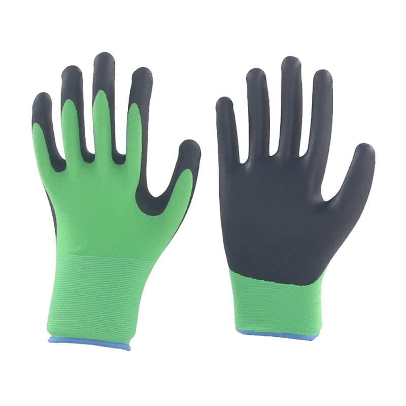 RECYCLED (R-PET) GLOVES WITH FOAM NITRILE COAT RECYCLED (R-PET) GLOVES WITH FOAM NITRILE COAT