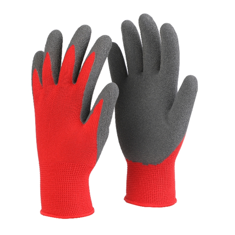 FOAM LATEX COATED GLOVES CANDY RED FOAM LATEX COATED GLOVES CANDY RED